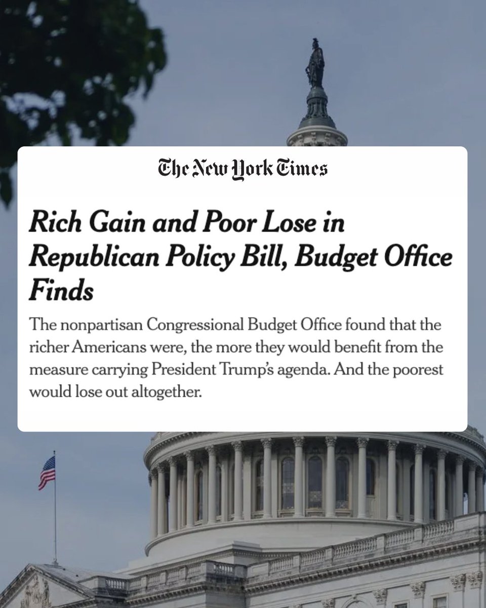 This is all we need to know about President Trump's Big Beautiful Betrayal — billionaires win and our most vulnerable Americans lose.