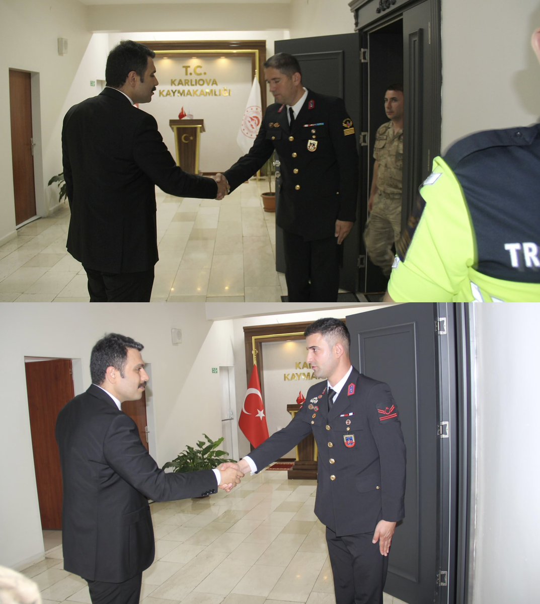 Karlıova Kaymakamlığı (@tckarliova) on Twitter photo Jandarma Genel Komutanlığının 186’ıncı kuruluş yıl dönümü münasebetiyle, İlçe Jandarma Komutanı Rıza DUMAN ve beraberindeki heyet, Kaymakamımız Tufan Bağır GİLAN’ı makamında ziyaret ettiler.
<a href="/jandarma/">T.C. Jandarma Gn. K</a> Jandarma Genel Komutanlığının 186’ıncı kuruluş yıl dönümü münasebetiyle, İlçe Jandarma Komutanı Rıza DUMAN ve beraberindeki heyet, Kaymakamımız Tufan Bağır GİLAN’ı makamında ziyaret ettiler.
<a href="/jandarma/">T.C. Jandarma Gn. K</a>