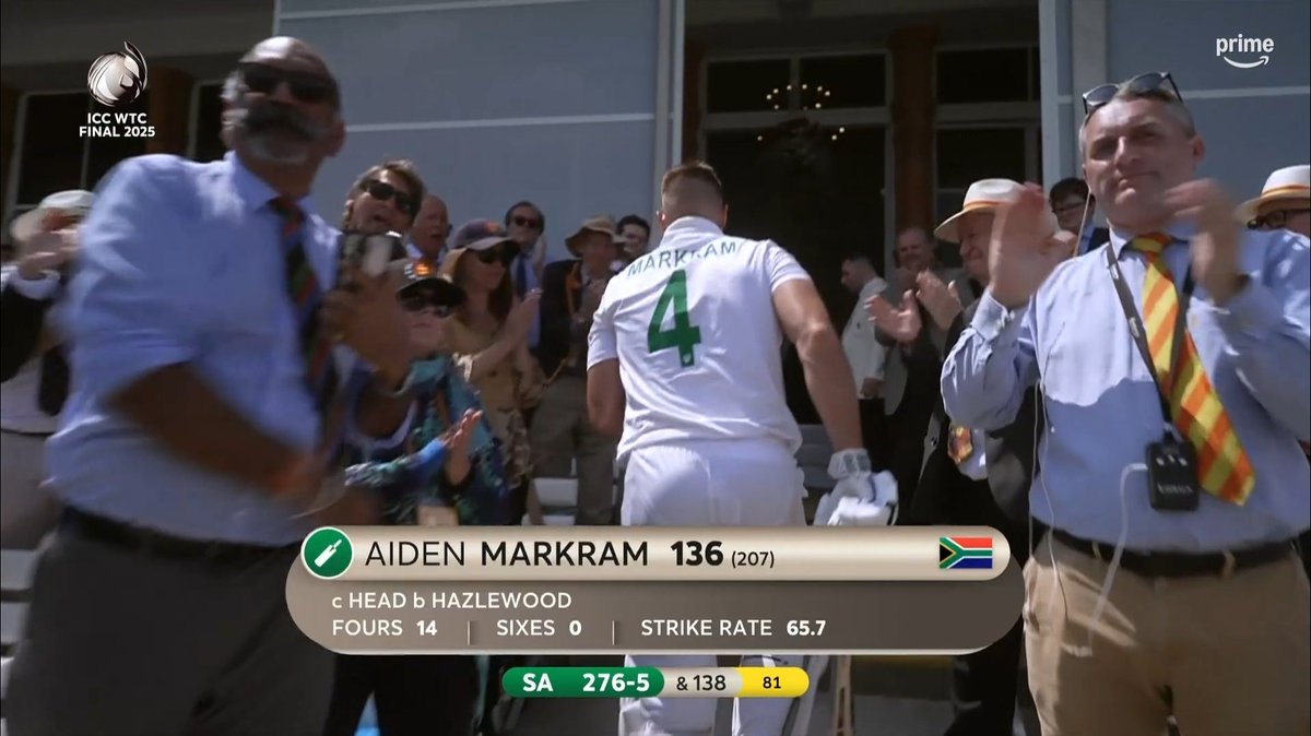 #WTC25

One of the greatest knocks of all time by Markaram.