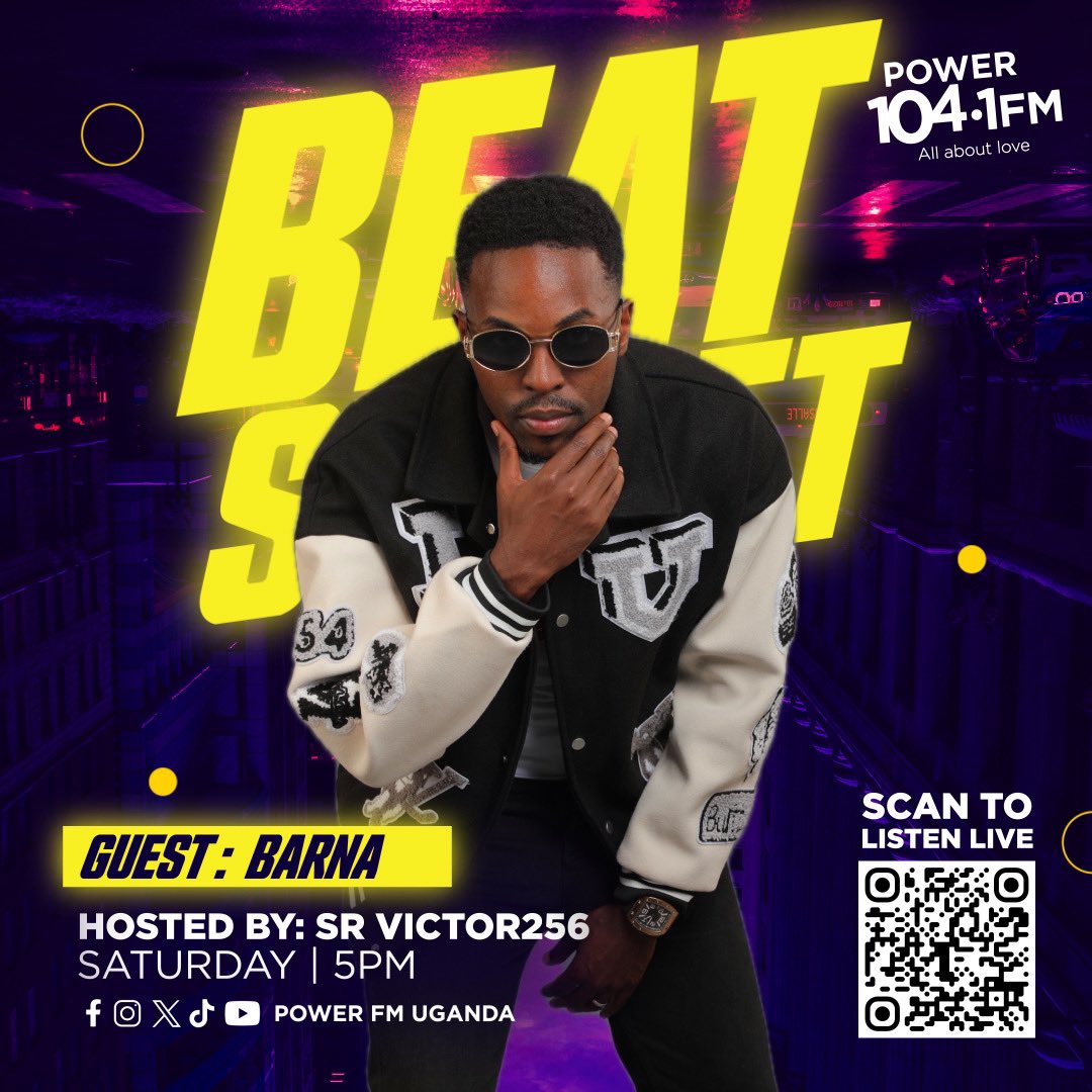 Power 104.1 FM (@powerfmuganda) on Twitter photo Today on #BeatStreetUg, <a href="/SRVictor256/">#Loud Out Now..!!!!!</a> will be talking all things music with <a href="/BarnaBirungi/">#Entikko</a> sharing the heart behind his brand new song Victory ft <a href="/256Karungi/">The Child of Grace</a>. 🎶
3-7pm. Don't miss it.
🌐- powerfm.co.ug
#AllAboutLove Today on #BeatStreetUg, <a href="/SRVictor256/">#Loud Out Now..!!!!!</a> will be talking all things music with <a href="/BarnaBirungi/">#Entikko</a> sharing the heart behind his brand new song Victory ft <a href="/256Karungi/">The Child of Grace</a>. 🎶
3-7pm. Don't miss it.
🌐- powerfm.co.ug
#AllAboutLove