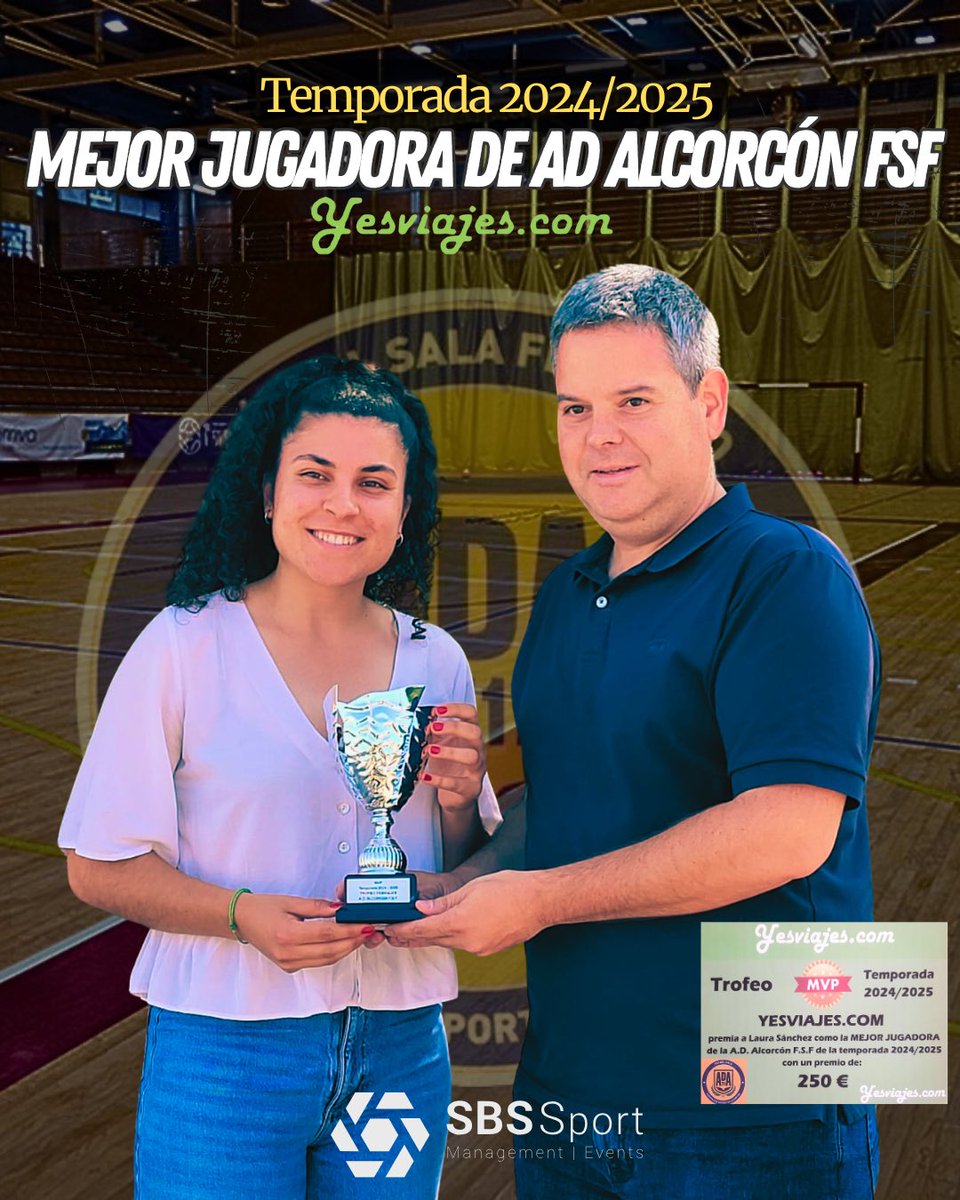 SBS Sport (@_sbs_sport) on Twitter photo 1ª ᴅɪᴠɪsɪᴏ́ɴ (ғ)
𝙇𝙖𝙪𝙧𝙖 elegida 𝐌𝐕𝐏 de la temporada de <a href="/ADAlcorconFSF/">A.D. Alcorcón F.S.F.</a> por 𝑌𝑒𝑠𝑣𝑖𝑎𝑗𝑒𝑠.𝑐𝑜𝑚 .
➡️ La joven madrileña ha sido premiada como 𝗺𝗲𝗷𝗼𝗿 𝗷𝘂𝗴𝗮𝗱𝗼𝗿𝗮 de <a href="/ADAlcorconFSF/">A.D. Alcorcón F.S.F.</a> tras ser la máxima goleadora del conjunto alfarero en la vigente campaña. 1ª ᴅɪᴠɪsɪᴏ́ɴ (ғ)
𝙇𝙖𝙪𝙧𝙖 elegida 𝐌𝐕𝐏 de la temporada de <a href="/ADAlcorconFSF/">A.D. Alcorcón F.S.F.</a> por 𝑌𝑒𝑠𝑣𝑖𝑎𝑗𝑒𝑠.𝑐𝑜𝑚 .
➡️ La joven madrileña ha sido premiada como 𝗺𝗲𝗷𝗼𝗿 𝗷𝘂𝗴𝗮𝗱𝗼𝗿𝗮 de <a href="/ADAlcorconFSF/">A.D. Alcorcón F.S.F.</a> tras ser la máxima goleadora del conjunto alfarero en la vigente campaña.