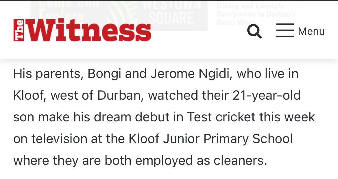 iamkoshiek's tweet photo. 10 years ago Lungi Ngidi used his first cricket salary to buy his parents a home

2 years later he took 6/39 against India &amp; dismissed Virat Kohli on his test debut

today he became a World Champion 🏏 https://t.co/yr1aZQKipz