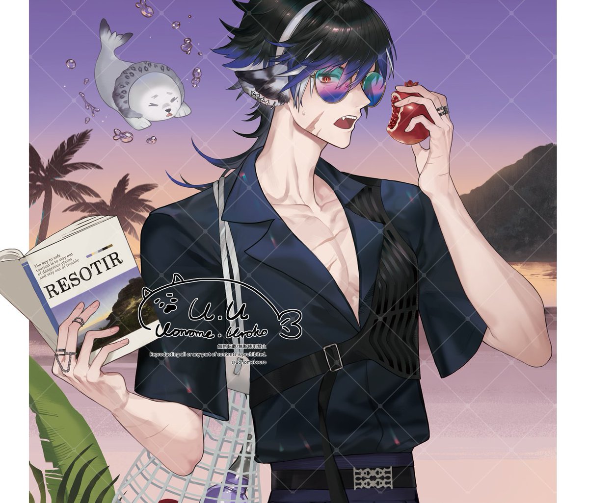 wip　友人達とのイラスト本の途中経過を...