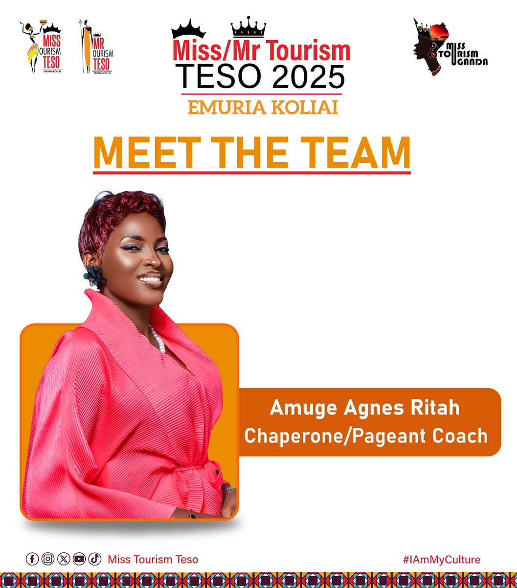 Miss Tourism Teso (@misstourismteso) on Twitter photo MEET QUEEN <a href="/AmugeAgnesRita/">QUEEN AMUGE AGNES RITA</a> who serves as Chaperone and Pageant Coach of Miss Tourism Teso 2025
Amuge Agnes Rita is a multifaceted talent and faith-driven entrepreneur, renowned for her exceptional skills in fashion, music, and performance.
As Creative Director of Emeru Fashion MEET QUEEN <a href="/AmugeAgnesRita/">QUEEN AMUGE AGNES RITA</a> who serves as Chaperone and Pageant Coach of Miss Tourism Teso 2025
Amuge Agnes Rita is a multifaceted talent and faith-driven entrepreneur, renowned for her exceptional skills in fashion, music, and performance.
As Creative Director of Emeru Fashion