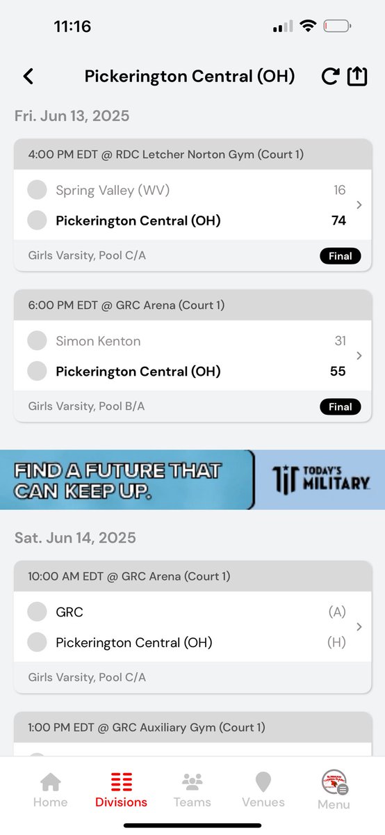Pickerington Lady Tigers @ Cardinal Classic - 2 games down, 3 left to go. There’s still time to come out or tune in to watch us ball out on Baller TV. Hope to see you soon!
