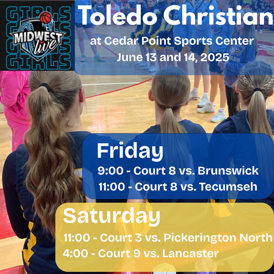 Patiently_Waiting (@char_toomuch) on Twitter photo Getting ready for Day 2 of #MidwestLive! Ended yesterday 1-1. Proud of my ladies for the hustle!!! A LOT of great teams here!
#SummerSeason #Building #GrowTOGETHER
<a href="/tceagleshoops/">Toledo Christian Lady Eagles Basketball</a> Getting ready for Day 2 of #MidwestLive! Ended yesterday 1-1. Proud of my ladies for the hustle!!! A LOT of great teams here!
#SummerSeason #Building #GrowTOGETHER
<a href="/tceagleshoops/">Toledo Christian Lady Eagles Basketball</a>