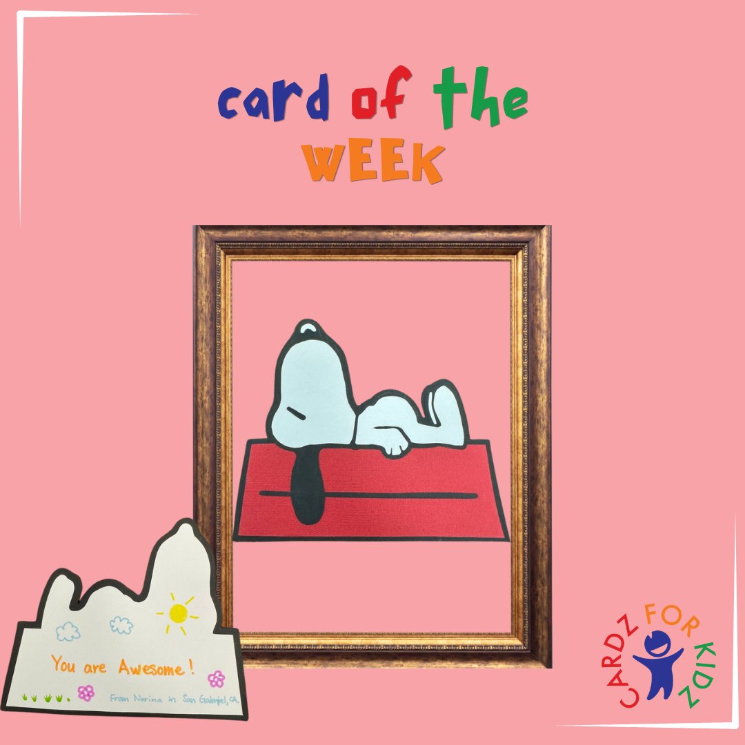 cardzforkidz's tweet image. This week’s #CardoftheWeek is bringing us major weekend vibes. 💤💤

Sometimes the best way to recharge is to simply pause — and this Snoopy card is the perfect reminder to slow down and take it easy. 

Created by: Narina in So. California
Message: “You are awesome!”