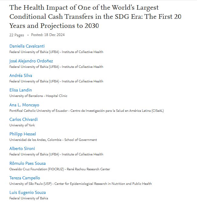 danyscht's tweet photo. Bolsa Familia es la AUH brasileña. Creada por Lula en 2004, cumplió hace poco 20 años siendo una de las políticas sociales más estudiadas del mundo.

Un estudio reciente en The Lancet muestra algo impactante: evitó más de 8 millones de hospitalizaciones y 713 mil muertes. https://t.co/ghTL6EeOGE