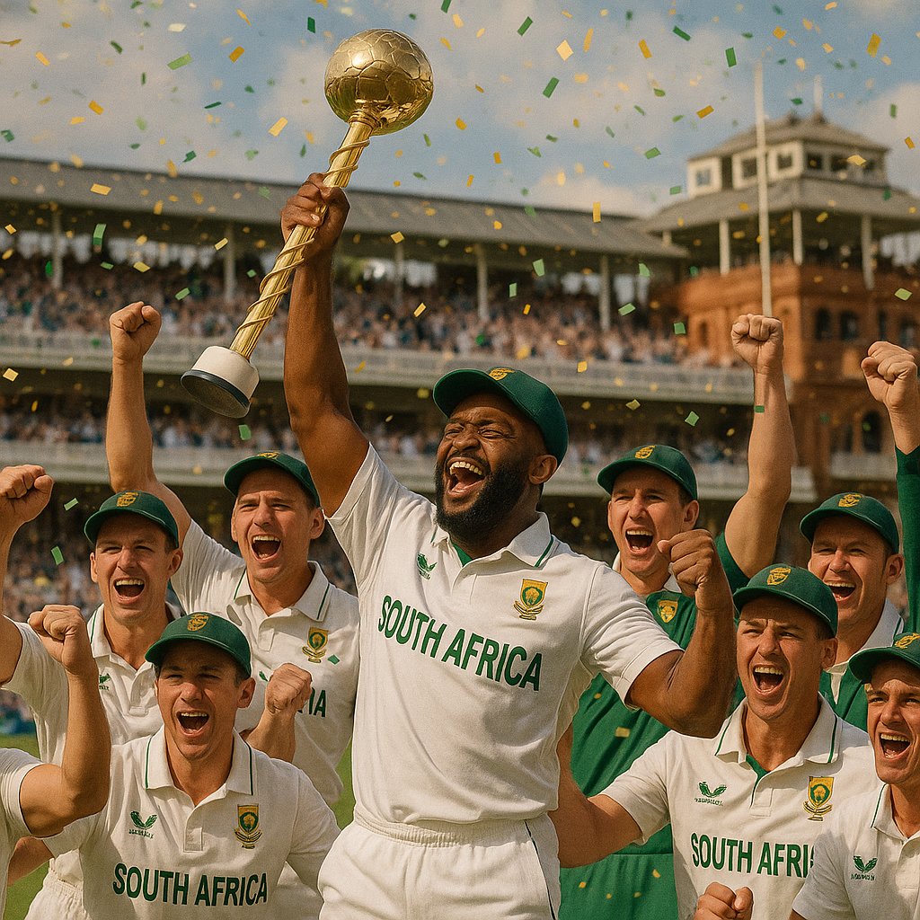 South Africa winning movment 
Lord babuma lift the icc trophy 🏆 
#ICCWTCFinal #WTCFinal #wtcwinner #SouthAfrica