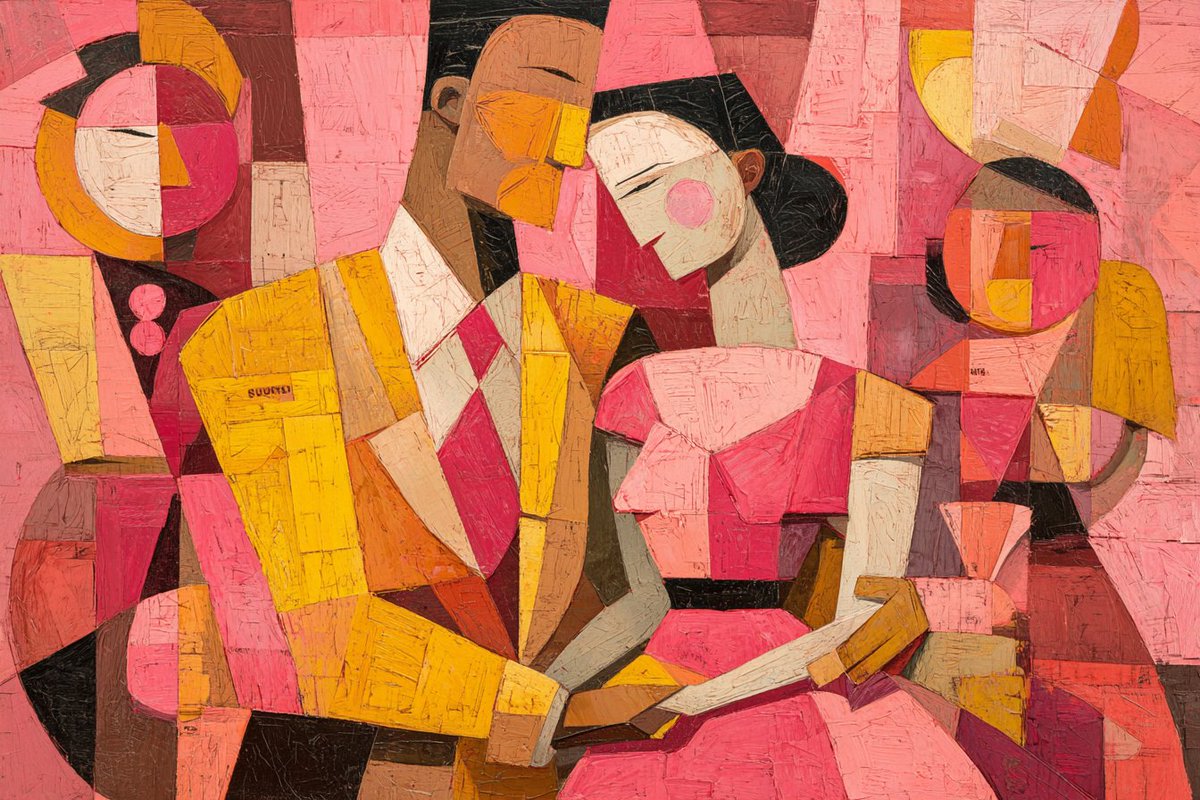 LudovicCreator's tweet image. 🎨CUBIST DECONSTRUCTION 🎨

Base prompt :

[SUBJECT] reimagined through Cubist Deconstruction, with fragmented geometric shapes and multiple perspectives. Employ a limited color palette of [COLOR1] and [COLOR2] to emphasize the abstract nature of the composition

Check ALTs