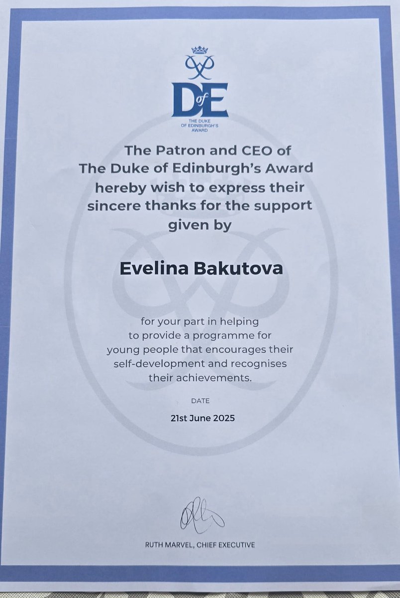 St John Ambulance Rugby ASU (@stjohnrugbyasu) on Twitter photo Congratulations to Evelina who has been recognised and thanked for her support of the Duke of Edinburgh Award within our district! 👏 <a href="/DofE/">The Duke of Edinburgh’s Award</a> <a href="/SJADofE/">St John Ambulance DofE</a> <a href="/SJAYouthEng/">St John Youth England</a> <a href="/stjohnambulance/">St John Ambulance England</a> Congratulations to Evelina who has been recognised and thanked for her support of the Duke of Edinburgh Award within our district! 👏 <a href="/DofE/">The Duke of Edinburgh’s Award</a> <a href="/SJADofE/">St John Ambulance DofE</a> <a href="/SJAYouthEng/">St John Youth England</a> <a href="/stjohnambulance/">St John Ambulance England</a>