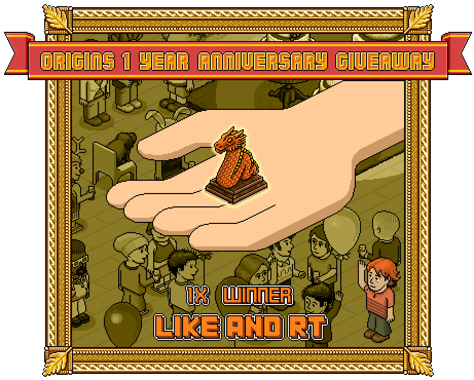 Tee_habbo's tweet image. 🎉Anniversary Month Giveaway!#3🎉
🐉One Lucky Winner announced Monday!🐉

Rules:✍️
1⃣ - Follow: @Tee_habbo 
2⃣ - Like &amp;amp; Retweet by June 16th (Monday)

Goodluck all!♥️@HabboOrigins #HabboHotelOrigins 
More bronze dragons to come 👀