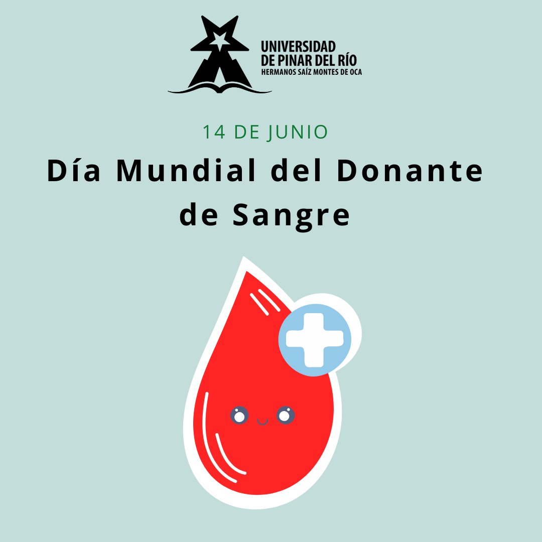UPR Cuba Oficial (@oficial_upr) on Twitter photo #DíaMundialDelVoluntarioDeSangre: ¡Honramos su nobleza! Gracias a TODOS los donantes de sangre, héroes anónimos.
Con orgullo, destacamos a estudiantes y trabajadores de <a href="/oficial_upr/">UPR Cuba Oficial</a>. ¡Su generosidad salva vidas! ❤️🩸
#SomosUPR #PinarDelRío
<a href="/CubaMES/">MES</a> <a href="/MINSAPCuba/">Ministerio de Salud Pública de Cuba</a> <a href="/WalterBG_MES/">Walter Baluja García</a> #DíaMundialDelVoluntarioDeSangre: ¡Honramos su nobleza! Gracias a TODOS los donantes de sangre, héroes anónimos.
Con orgullo, destacamos a estudiantes y trabajadores de <a href="/oficial_upr/">UPR Cuba Oficial</a>. ¡Su generosidad salva vidas! ❤️🩸
#SomosUPR #PinarDelRío
<a href="/CubaMES/">MES</a> <a href="/MINSAPCuba/">Ministerio de Salud Pública de Cuba</a> <a href="/WalterBG_MES/">Walter Baluja García</a>