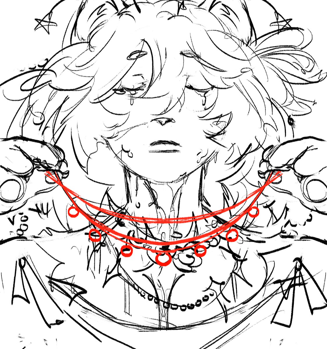 I love uu!loppezz so much 🙁🙁 heres a sketch idk if i should continue this but #loppezzfanart #unstableuniverse