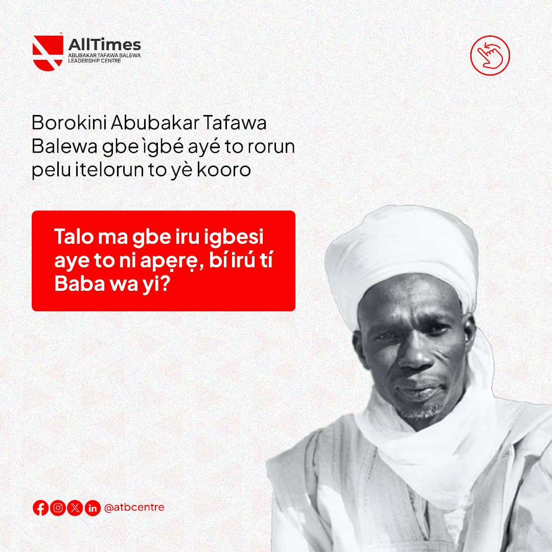 atb_centre's tweet photo. 🕊️ "Not all heroes wear capes some wear turbans and lead with humility." 🕊️

Sir Abubakar Tafawa Balewa, Nigeria’s first Prime Minister, lived a life defined by simplicity, integrity, and service to the nation.

At a time when leadership is often associated with power and https://t.co/umuDlj9cf2