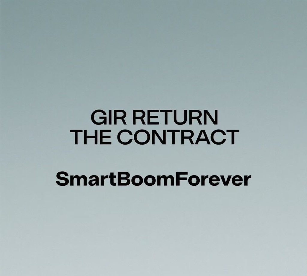 zhany_dy's tweet photo. SmartBoom needs GIR to explain and protect their rights as a wonderful pair!

GIR RETURN THE CONTRACT
#SmartBoomForever
@GrandIvoryRec https://t.co/9Ufi3AOUaJ