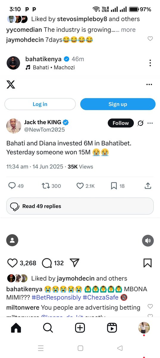 Milton were (@weremilton) on Twitter photo So <a href="/BahatiKenya/">bahatikenya</a> is advertising betting indirectly using an influencer. BCLB should move quickly. The same Bahati and Diana cannot take an initiative to call out the brutal murder of Albert Ojwang! Sad! So <a href="/BahatiKenya/">bahatikenya</a> is advertising betting indirectly using an influencer. BCLB should move quickly. The same Bahati and Diana cannot take an initiative to call out the brutal murder of Albert Ojwang! Sad!