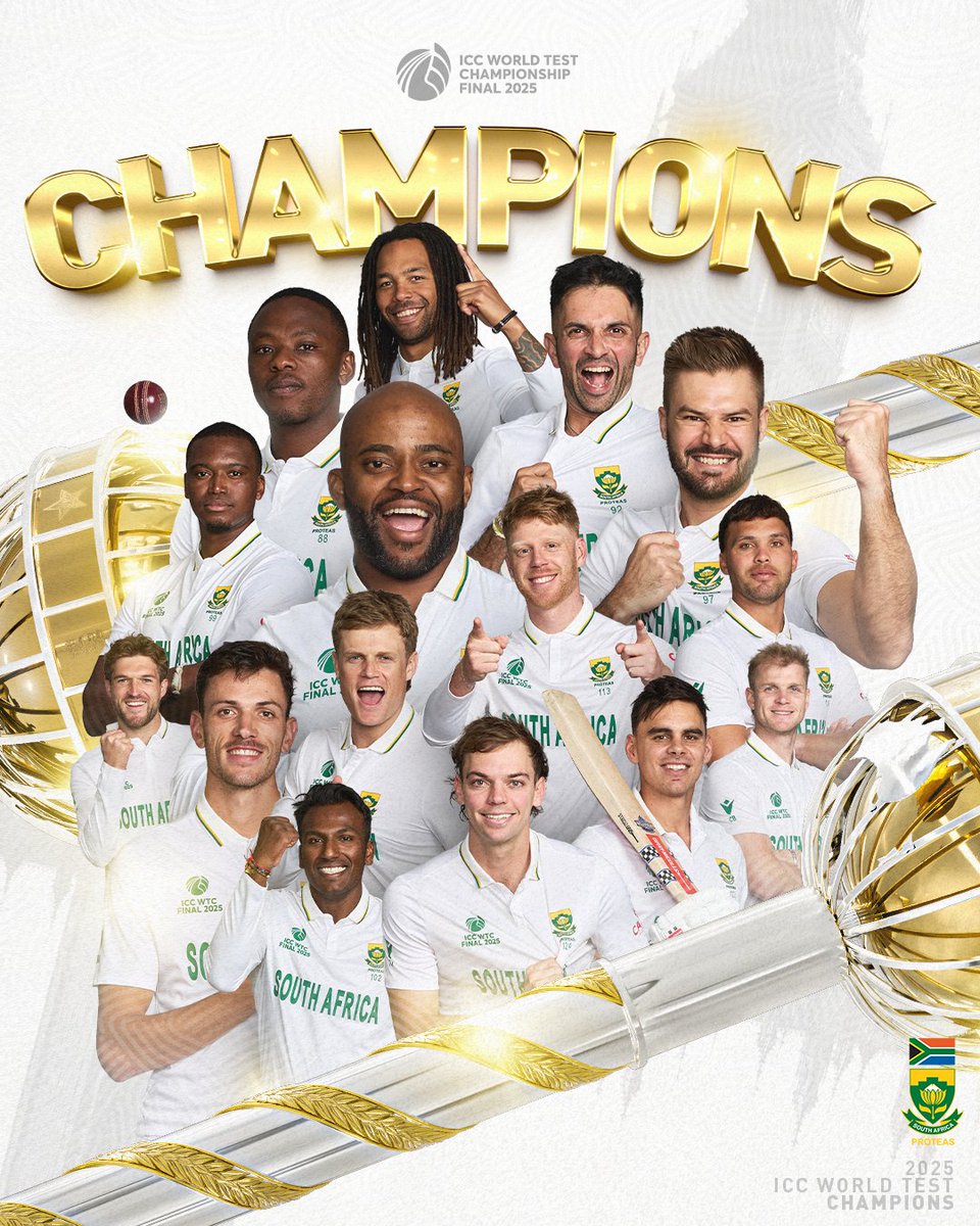 Junior Dala (@jdala3) on Twitter photo What a moment! <a href="/ProteasMenCSA/">Proteas Men</a>...well deserved ๐ฅ๐ฟ๐ฆ cricket needed this #WTCFinal #sscricket What a moment! <a href="/ProteasMenCSA/">Proteas Men</a>...well deserved ๐ฅ๐ฟ๐ฆ cricket needed this #WTCFinal #sscricket
