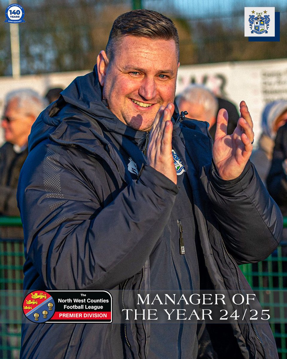 🏆 MANAGER OF THE YEAR! 🏆

DAVE McNABB has been named the 2024/25 North West Counties Premier Division Manager of the Year – and what a season he’s masterminded at Gigg Lane! 🔵⚪

In his first full season in charge, Dave has delivered a league campaign to remember:

🔥 131