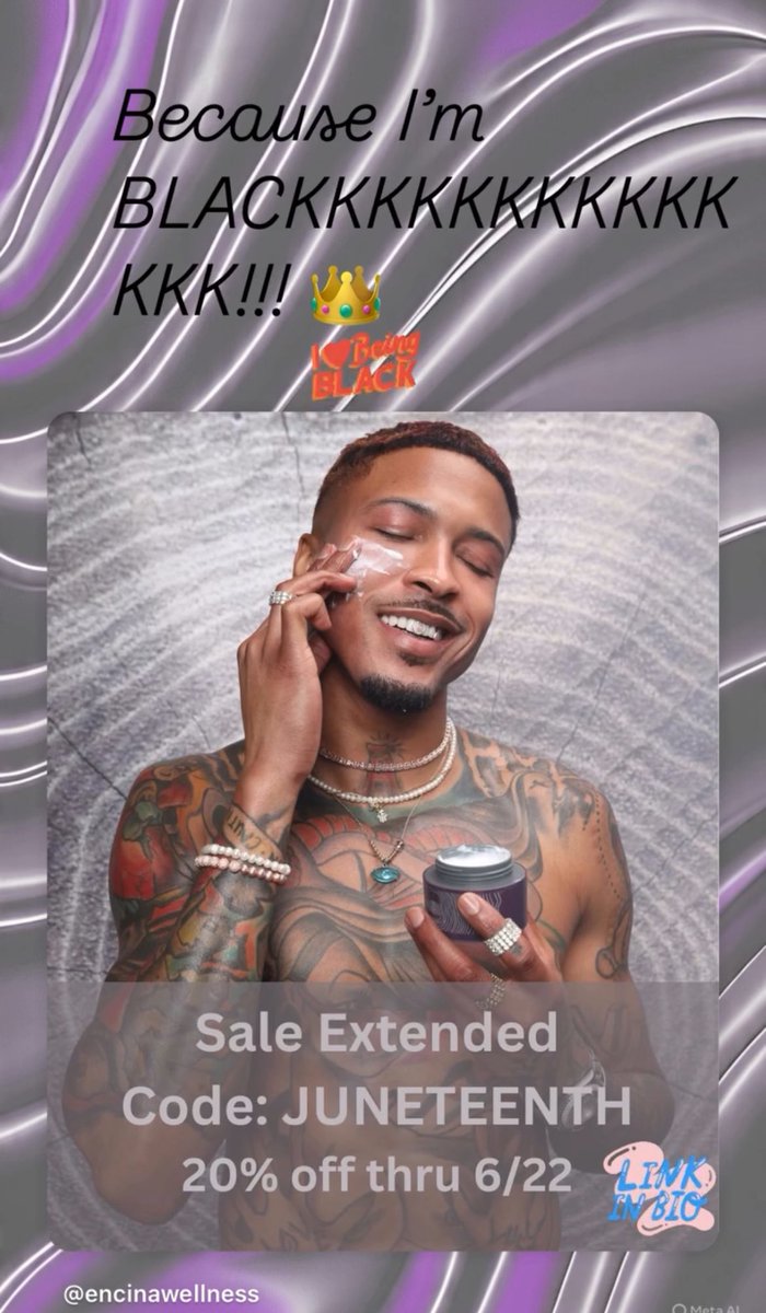 Woke up, decided to extend the Juneteenth saleeeeee for all the famo cus I’m BLCK!!!! 👑💪🏾✊🏾