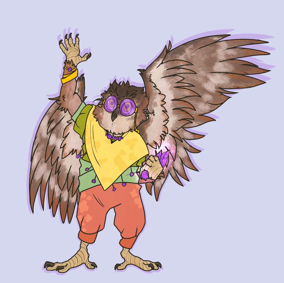 e_of_sogs's tweet photo. I also drew this sweet saw-whet dnd owl folk (Owlin?) lady for my good pal https://t.co/ib1pnBG5t1