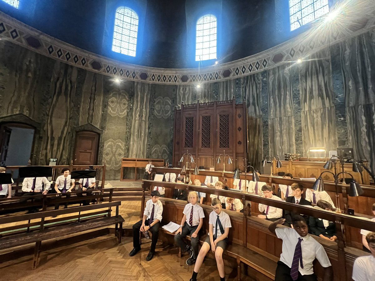 CVMSMusic's tweet image. A hot day but still lovely to sing for Mass this evening for the Vigil for the Feast of Corpus Christi at Westminster Cathedral. And great to have some of our new Year 6 boys with us.