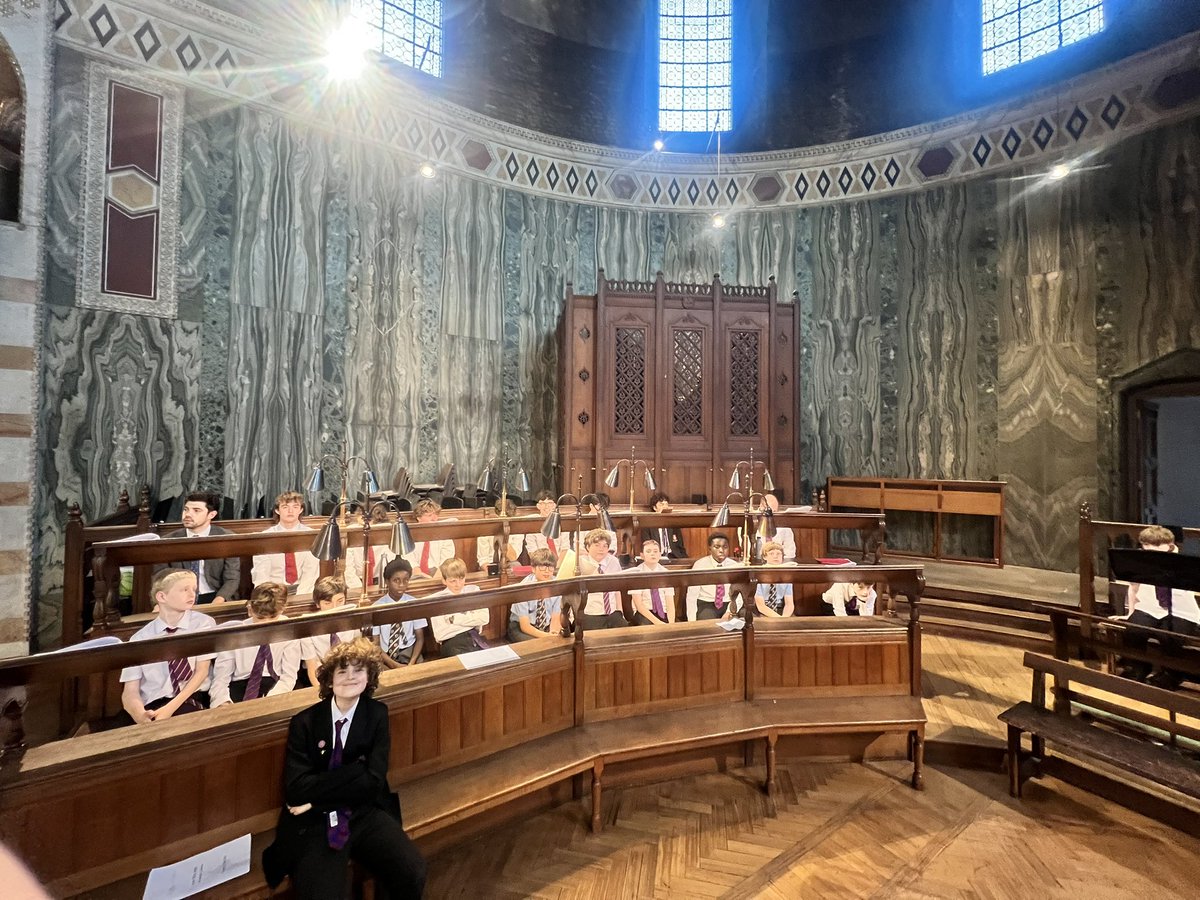 CVMSMusic's tweet image. A hot day but still lovely to sing for Mass this evening for the Vigil for the Feast of Corpus Christi at Westminster Cathedral. And great to have some of our new Year 6 boys with us.