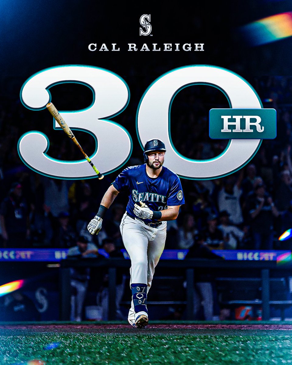 CAL RALEIGH IS THE FIRST PLAYER TO 30 HOME RUNS THIS SEASON!