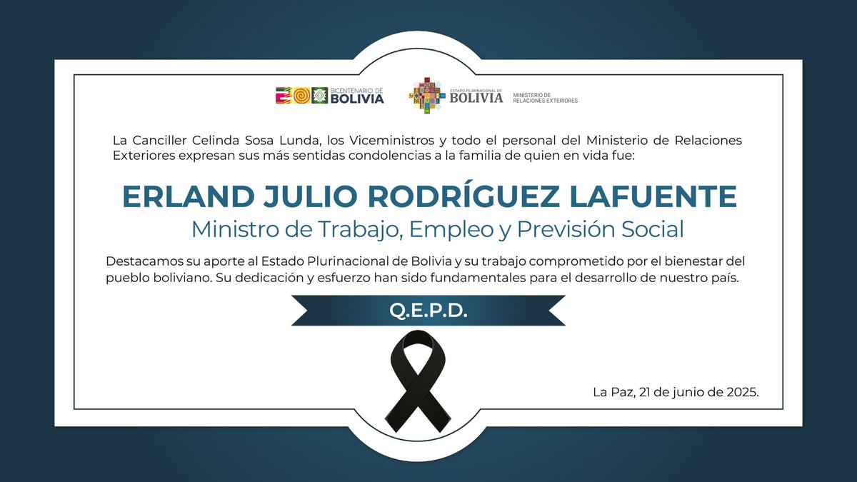 Cancillería de Bolivia 🇧🇴 (@mre_bolivia) on Twitter photo 