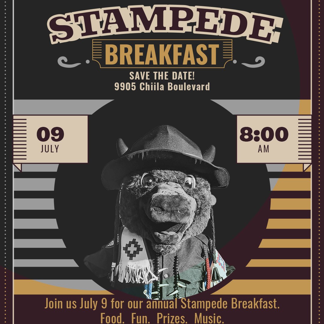 It's coming!  Please clear your calendars, as this year's Stampede Breakfast promises to be the biggest one yet! 

Music! Games! A dunk tank! Prizes! And let's not forget a TON of food!