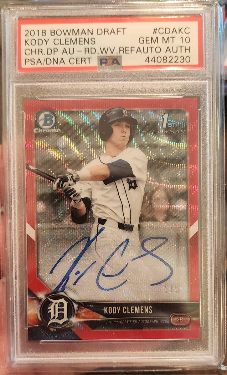 Kody Clemens 1st Bowman 1/5, $225
--------
$5 flat rate shipping, stacks over $50 ship free