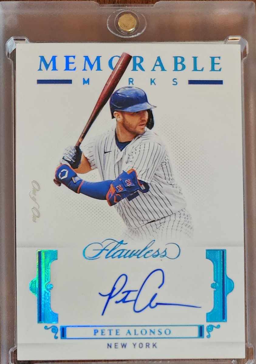 2021 Flawless Platinum 1/1 Pete Alonso, $500
--------
$5 flat rate shipping, stacks over $50 ship free