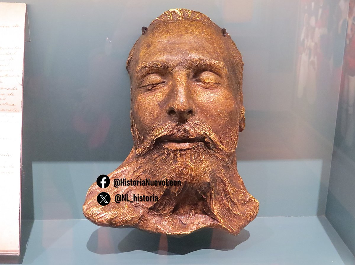 Máscara mortuoria del emperador #MaximilianodeHabsburgo, fusilado por el Primer Batallón de Nuevo León en el Cerro de las Campanas, Querétaro, el 19 de junio de 1867.
📷Adrián Cruz Martínez