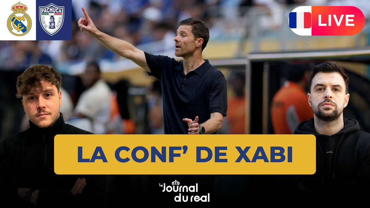 🚨 Retrouvez <a href="/Victor_Bct/">Victor Brochet</a> et <a href="/Pablo_Gallego__/">Pablo Gallego</a> en LIVE à 00h15 sur YouTube et Twitch pour la conférence de presse de Xabi Alonso, traduite en français ! 🇫🇷

➡️ youtube.com/live/mb6PvYJG2…

➡️ m.twitch.tv/lejournaldurea…