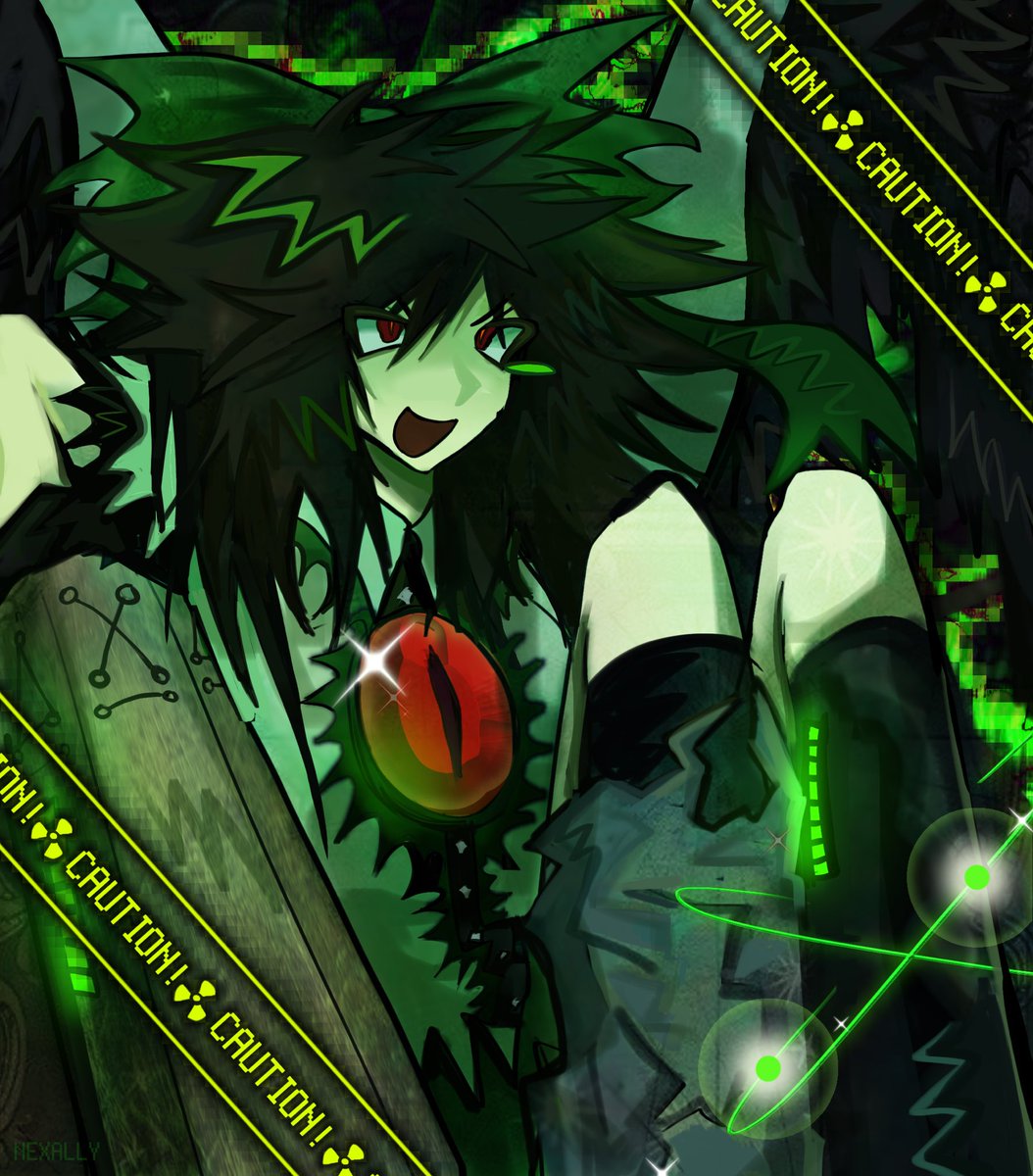 NEXFEF's tweet image. my glorious, majestic, nuclear, radioactive queen okuu #touhou