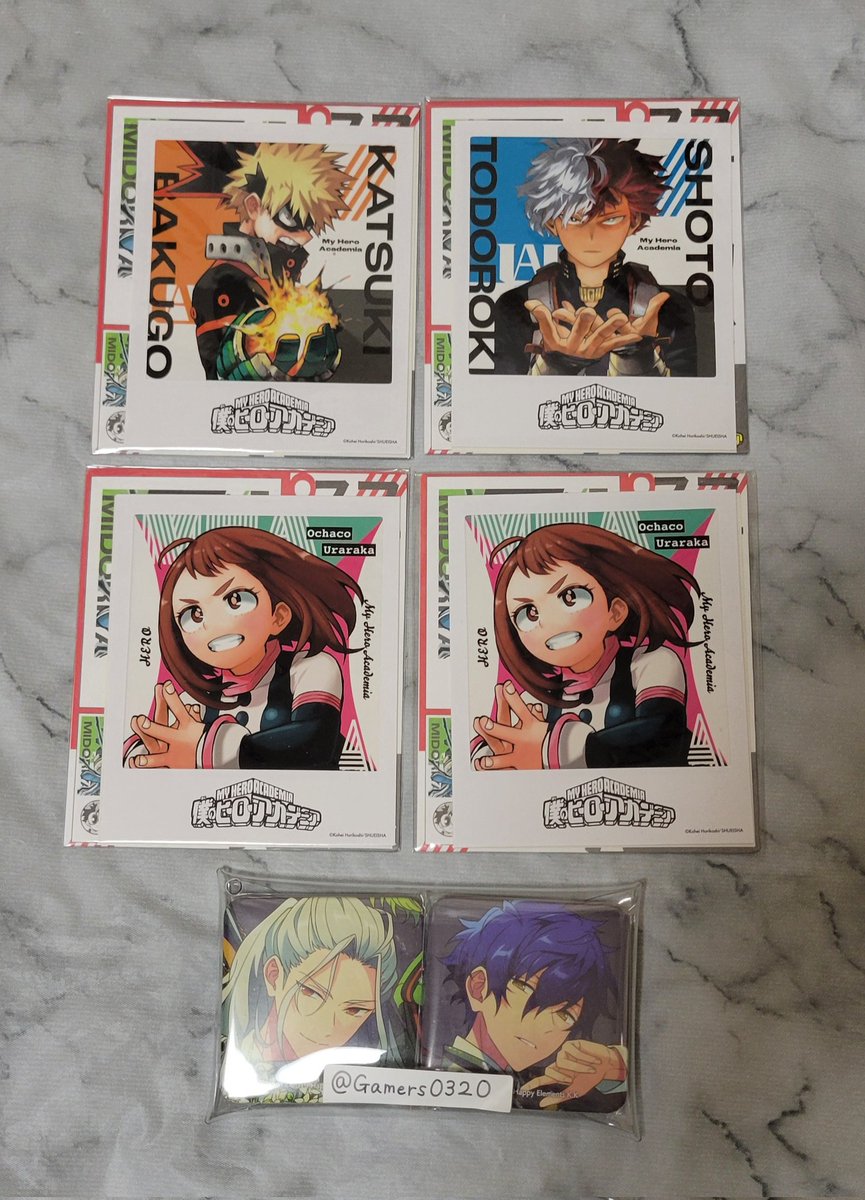 ヒロアカ(交換 譲渡)フォトカードステッカー

譲:爆豪 轟 麗日

求:150円＋送料

上段は下段同数お迎え下さい
お気軽にお声掛け下さい。