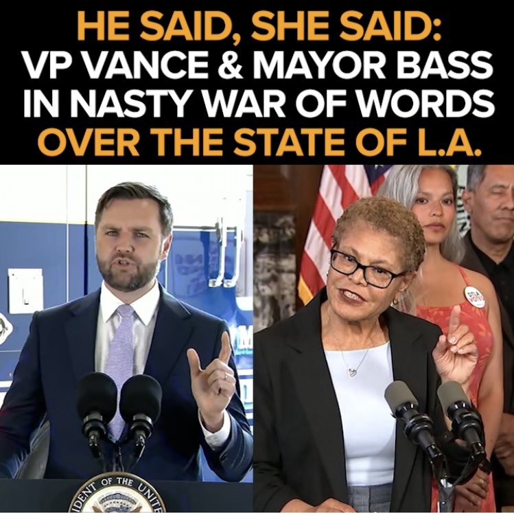 Karen Bass is a liar. She said everything was fine before the National Guard got there. LIE  - the first 2days her or Governmen Newsom did nothing. They were setting Waymo  taxis on fire, throwing cinder blocks and rocks plus frozen water bottles at law enforcement. They threw