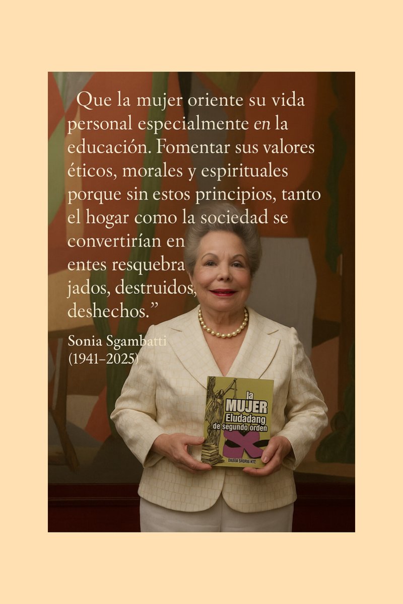 Hoy despedimos a una mujer que dedicó su vida a luchar por un país más justo e igualitario: Sonia Sgambatti (1941-2025).
Abogada, feminista, senadora, magistrada. Luchó contra el machismo legal, transformó cárceles, defendió a las mujeres.
 ⚖️ Su voz fue ley, y su legado, eterno.