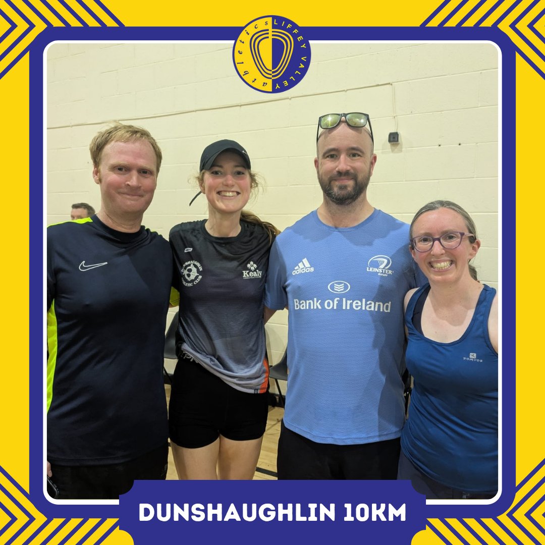liffeyvalleyac (@liffeyvalleyac) on Twitter photo π Dunshaughlin 10k π
Well done to our 4 athletes who took on the heat at the <a href="/DunshaughlinAC/">Dunshaughlin AC</a> 10k road race this evening. The Liffey Valley crew raced hard in tough conditions!
π₯ SiobhΓ‘n Nugent β 41:35
π₯ Matt Blyth β 41:38
π₯ Luke Ryder β 42:52
π₯ Orla Gordon β 44:10 π Dunshaughlin 10k π
Well done to our 4 athletes who took on the heat at the <a href="/DunshaughlinAC/">Dunshaughlin AC</a> 10k road race this evening. The Liffey Valley crew raced hard in tough conditions!
π₯ SiobhΓ‘n Nugent β 41:35
π₯ Matt Blyth β 41:38
π₯ Luke Ryder β 42:52
π₯ Orla Gordon β 44:10