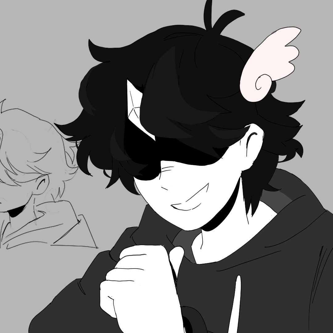 norantry's tweet image. desenho que eu fiz de um personagem de um amigo meu pra live dele 👻