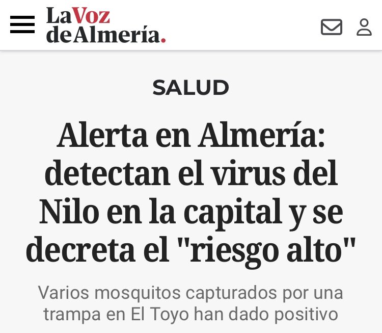 1/2 🦟 Justo veníamos advirtiéndolo…¡Primeros pools de #mosquitos infectados con el #virus de la #FiebreDelNilo de la temporada! 🦠
📢 Un par de barrios de #Almería corresponden a las zonas afectadas 🔍
…
👉🏻 lavozdealmeria.com/sociedad/salud…