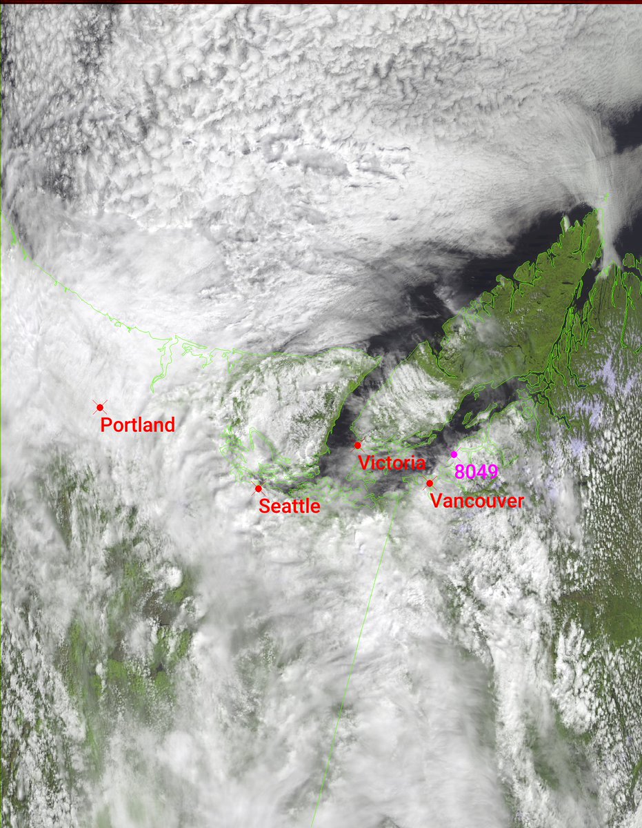 FENGYUN 3G natural colour image of the pacific northwest.
