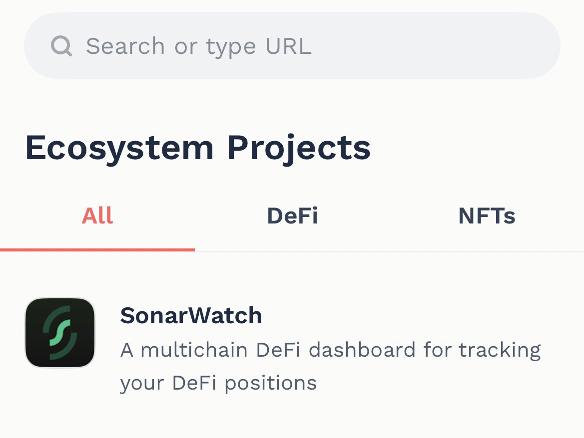 hey aptos community 

just saw that the official aptos wallet, <a href="/PetraWallet/">Petra</a> is listing sonarwatch under the aptos ecosystem projects 

but here’s the catch, sonarwatch no longer exists as a standalone project &amp; it is fully merged with jupiter, the leading dex on solana

this