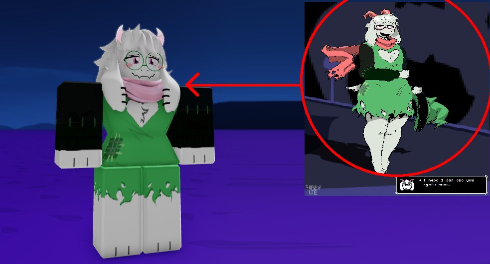 Hey guys look i made clothing for roblox based on that ralsei art i made a while ago waow waow waow
link in replies n stuff