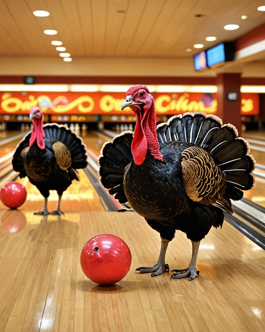 Turkey Time Challenge: 3 strikes in a row. Tag us! 🦃 #GoBowlingChallenge