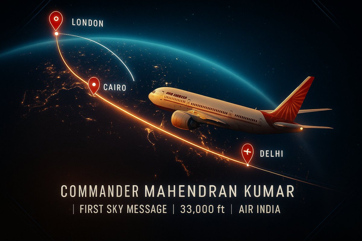 avirvisva's tweet image. ✈️ Never thought this would happen:

Sent my first-ever message from 33,000 ft, above the Middle East, onboard Air India

Wi-Fi speed? Just 0.67 Mbps.
But it was enough to connect, enough to say:

“The Resistance stays connected.”

#FirstSkyMessage #FlightLog #DJEMK 🔺