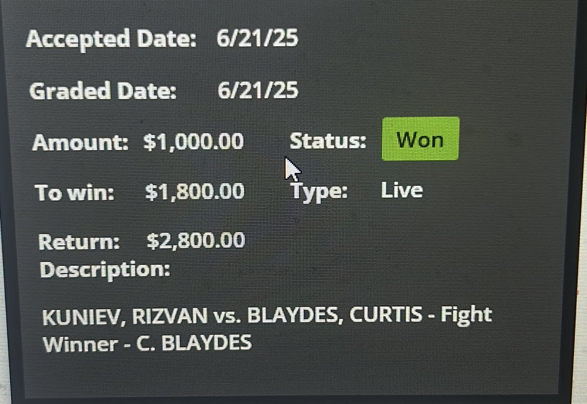 Live Betting from Vegas.  Cooking them today.