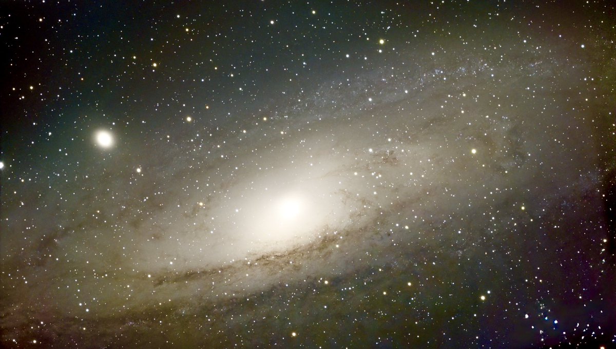 M31 The Andromeda Galaxy, 652 pictures at 10 seconds each taken with the celestron Origin telescope. Pictures stacked and processed in PixInsight.