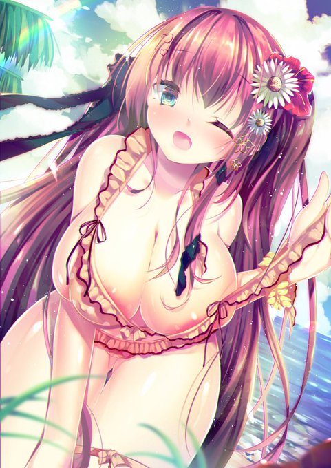 暑いので水着🥵 