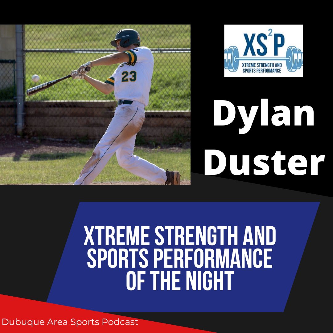 💪🔥 XTREME STRENGTH &amp; SPORTS PERFORMANCE PLAYER OF THE NIGHT 🔥💪

🐴 Dylan Duster – Dubuque Hempstead Mustangs 🐴
CITY RIVALRY HERO 🌆💚💛

📊 STAT LINE vs. Dubuque Senior:
🔸 3-for-7 at the plate
🔸 2️⃣ doubles – including a WALK-OFF 
🔸 3 RBIs
🔸 2 runs scored

With two outs